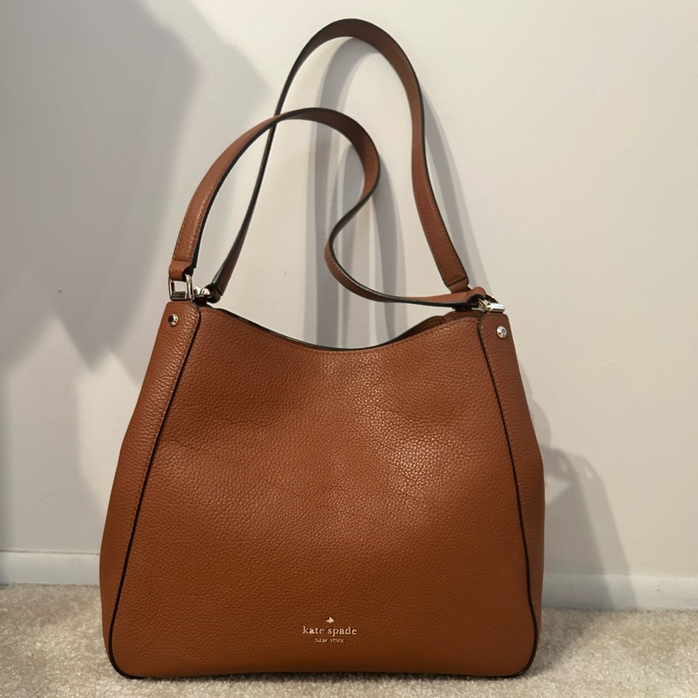 Kate Spade New York Leila Pebbled Leather Medium.Triple Compartment Shoulder Bag